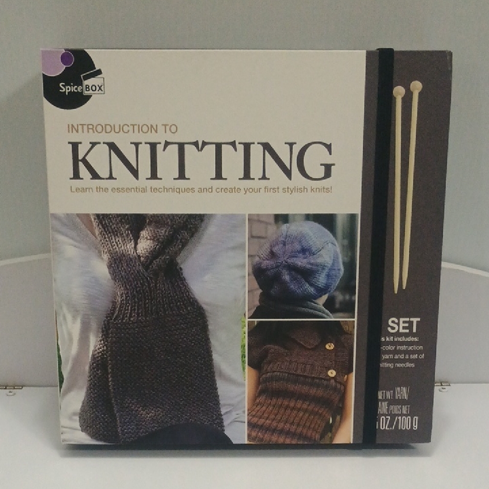 SpiceBox Introduction to Knitting Kit - Discover The Joy of Creating.
